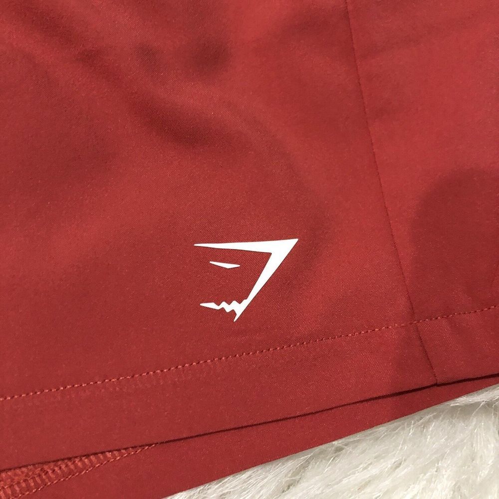 New Gymshark Women's Woven‎ Pocket High Waisted Short MG7 Sundried Red Small - Picture 4 of 7